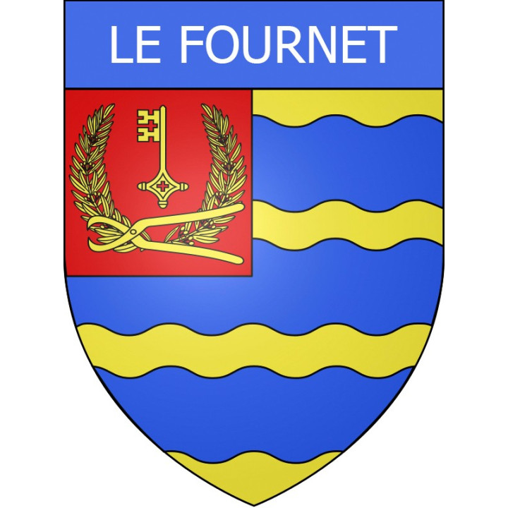 Le Fournet Sticker wappen, gelsenkirchen, augsburg, klebender aufkleber