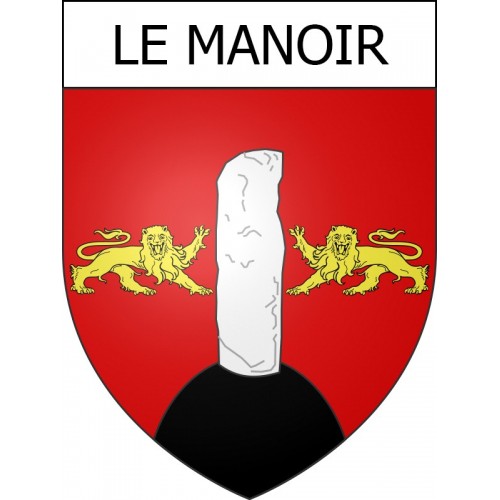 Pegatinas escudo de armas de Le Manoir adhesivo de la etiqueta engomada