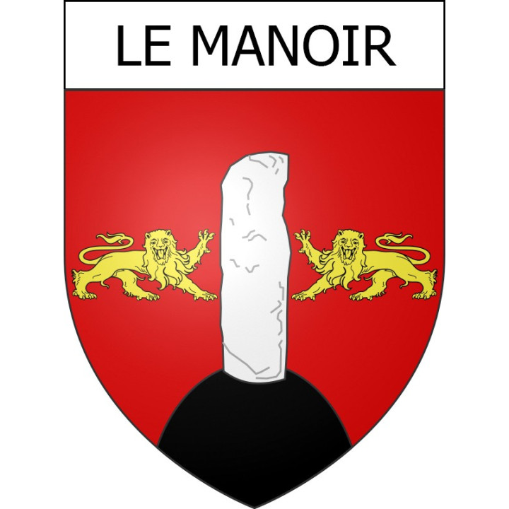 Pegatinas escudo de armas de Le Manoir adhesivo de la etiqueta engomada
