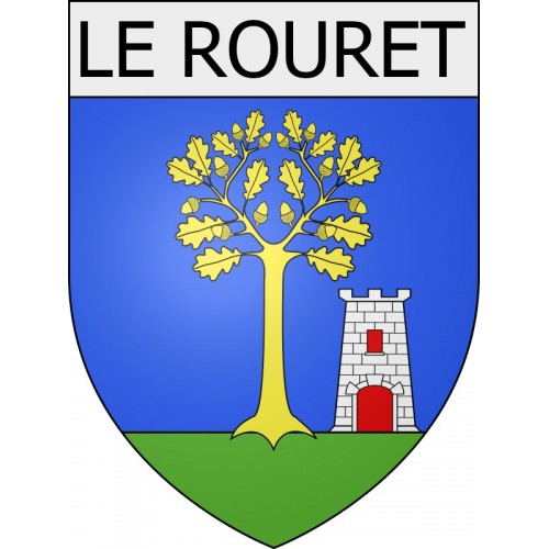 le-rouret 06 ville Stickers blason autocollant adhésif