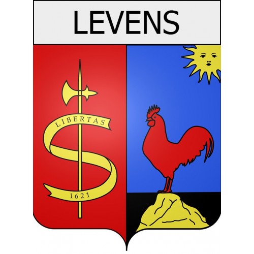 Pegatinas escudo de armas de Viviers adhesivo de la etiqueta engomada