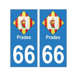 66 Prades blason autocollant plaque ville