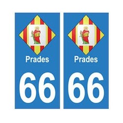 66 Prades blason autocollant plaque ville