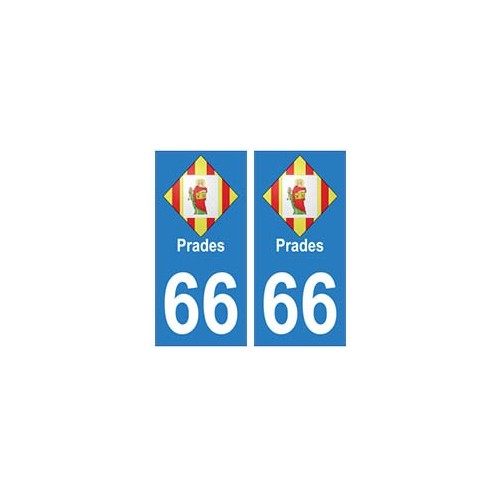 66 Prades blason autocollant plaque ville