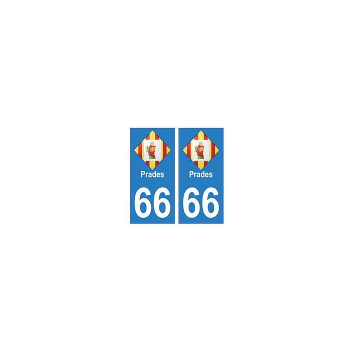 66 Prades blason autocollant plaque ville