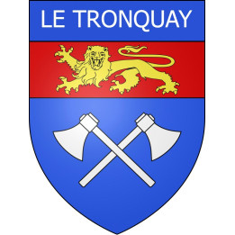 Pegatinas escudo de armas de Le Tronquay adhesivo de la etiqueta engomada