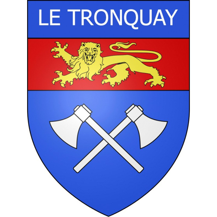 Pegatinas escudo de armas de Le Tronquay adhesivo de la etiqueta engomada