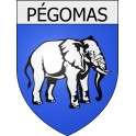 Pegatinas escudo de armas de Viviers adhesivo de la etiqueta engomada