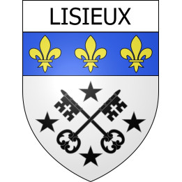 Pegatinas escudo de armas de Lisieux adhesivo de la etiqueta engomada