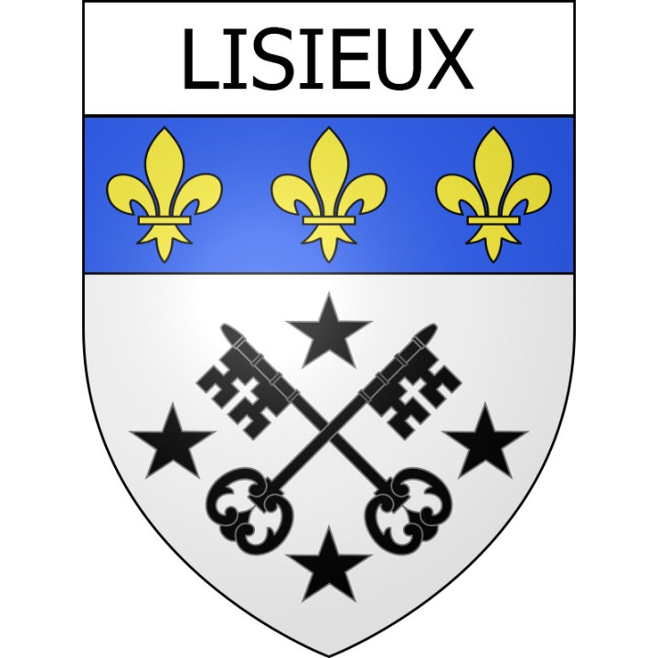 Pegatinas escudo de armas de Lisieux adhesivo de la etiqueta engomada