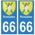 66 Rivesaltes blason autocollant plaque ville