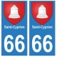 66 Saint-Cyprien blason autocollant plaque ville