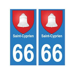 66 Saint-Cyprien blason autocollant plaque ville