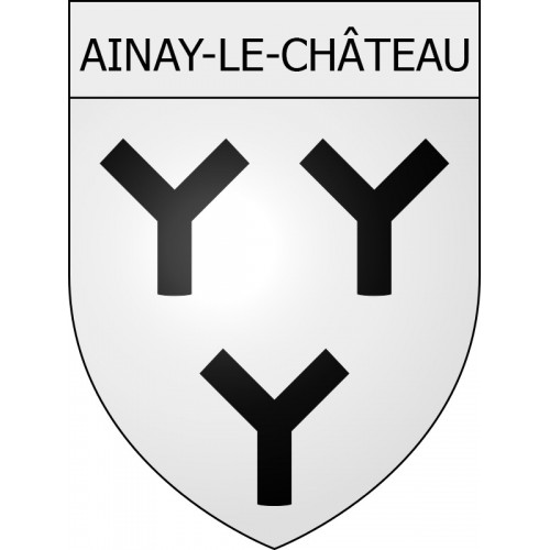 ainay-le-château 03 ville Stickers blason autocollant adhésif