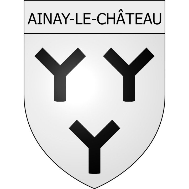 ainay-le-château 03 ville Stickers blason autocollant adhésif