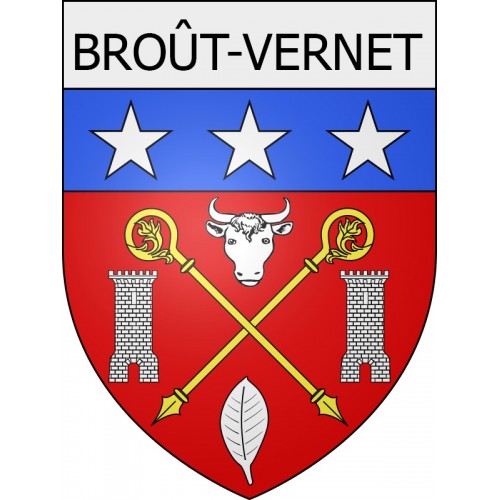 Pegatinas escudo de armas de Viviers adhesivo de la etiqueta engomada