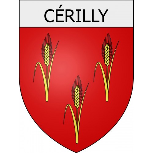 cérilly 03 ville Stickers blason autocollant adhésif