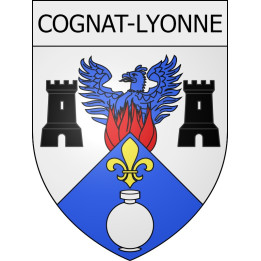 cognat-lyonne 03 ville Stickers blason autocollant adhésif