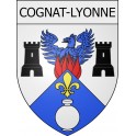 cognat-lyonne 03 ville Stickers blason autocollant adhésif