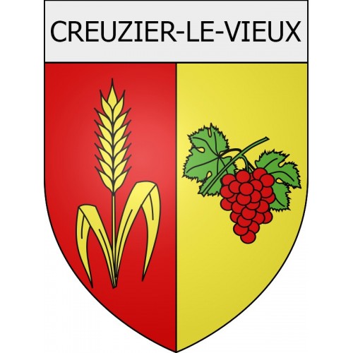 creuzier-le-vieux 03 ville Stickers blason autocollant adhésif
