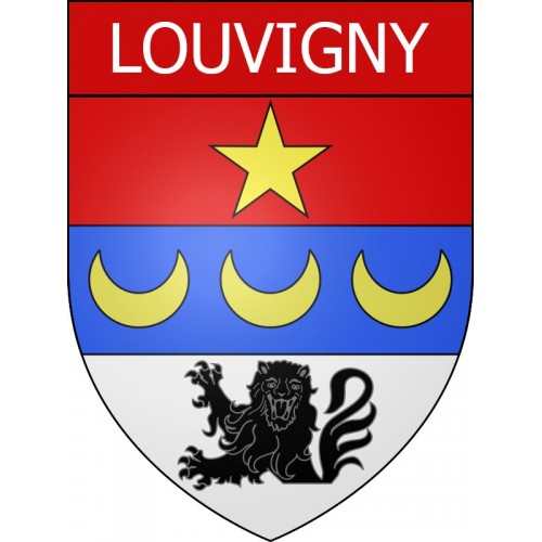 Louvigny Sticker wappen, gelsenkirchen, augsburg, klebender aufkleber