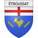 étroussat 03 ville Stickers blason autocollant adhésif