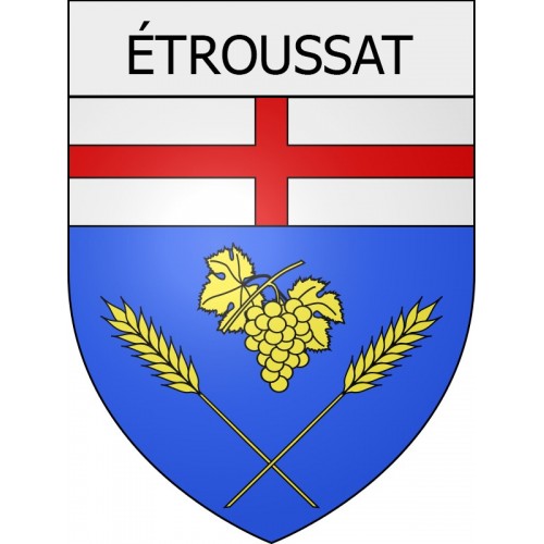 étroussat 03 ville Stickers blason autocollant adhésif