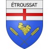 étroussat 03 ville Stickers blason autocollant adhésif