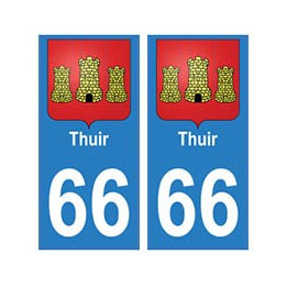 66 Thuir blason autocollant plaque ville