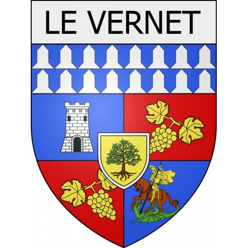 le-vernet 03 ville Stickers blason autocollant adhésif