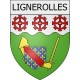 lignerolles 03 ville Stickers blason autocollant adhésif