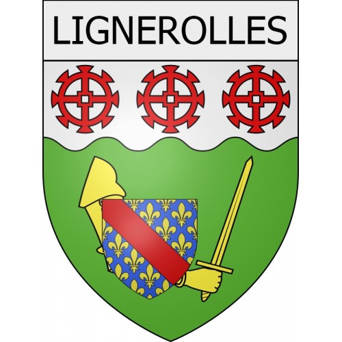 lignerolles 03 ville Stickers blason autocollant adhésif