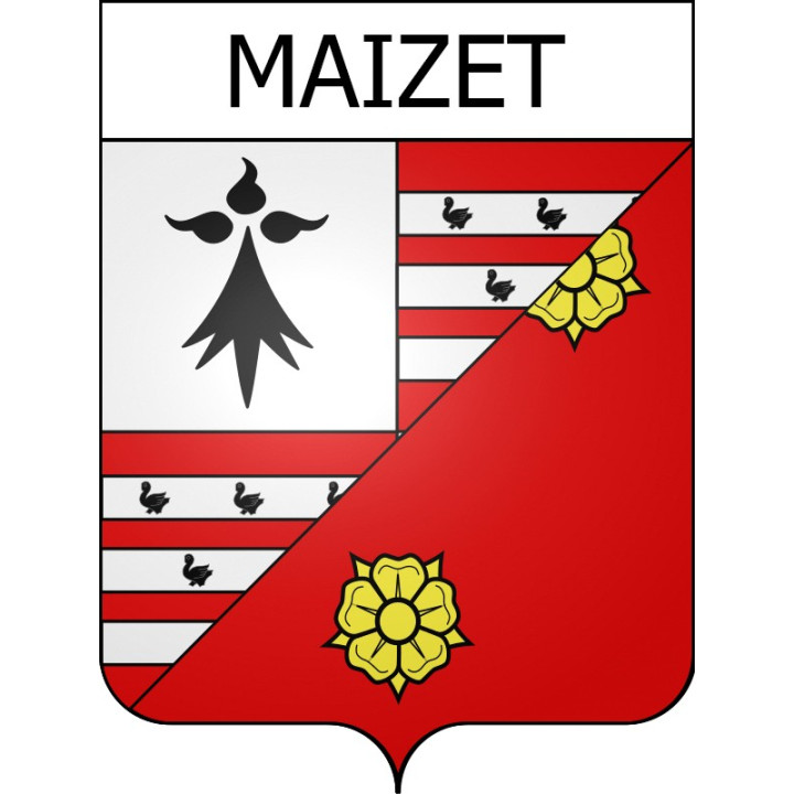 Pegatinas escudo de armas de Maizet adhesivo de la etiqueta engomada