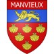 Manvieux 14 ville Stickers blason autocollant adhésif