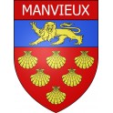 Manvieux 14 ville Stickers blason autocollant adhésif