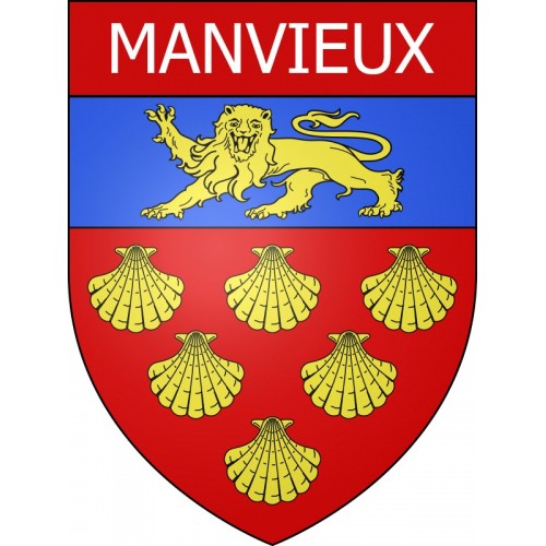 Stickers coat of arms Manvieux adhesive sticker