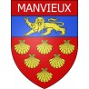 Manvieux Sticker wappen, gelsenkirchen, augsburg, klebender aufkleber