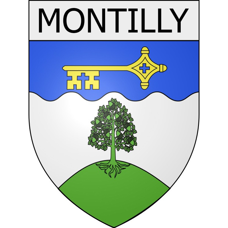 montilly 03 ville Stickers blason autocollant adhésif