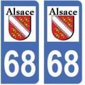 68 Haut-Rhin adesivo piastra