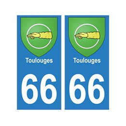 66 Toulouges blason autocollant plaque ville
