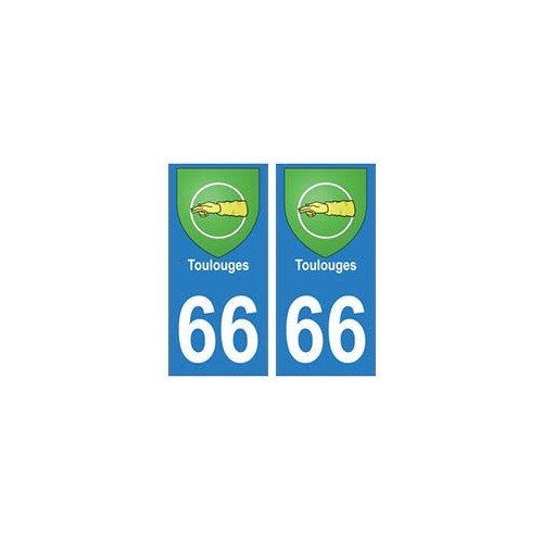 66 Toulouges blason autocollant plaque ville