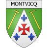 Pegatinas escudo de armas de Viviers adhesivo de la etiqueta engomada