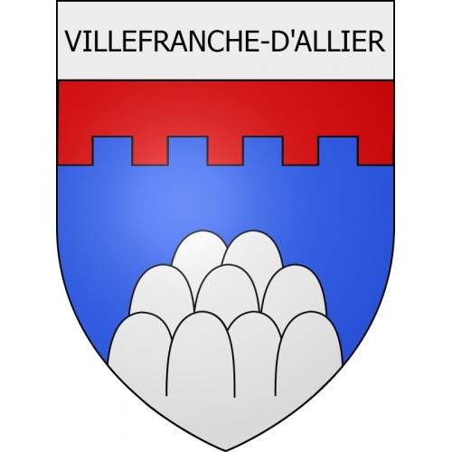 villefranche-d-allier 03 ville Stickers blason autocollant adhésif