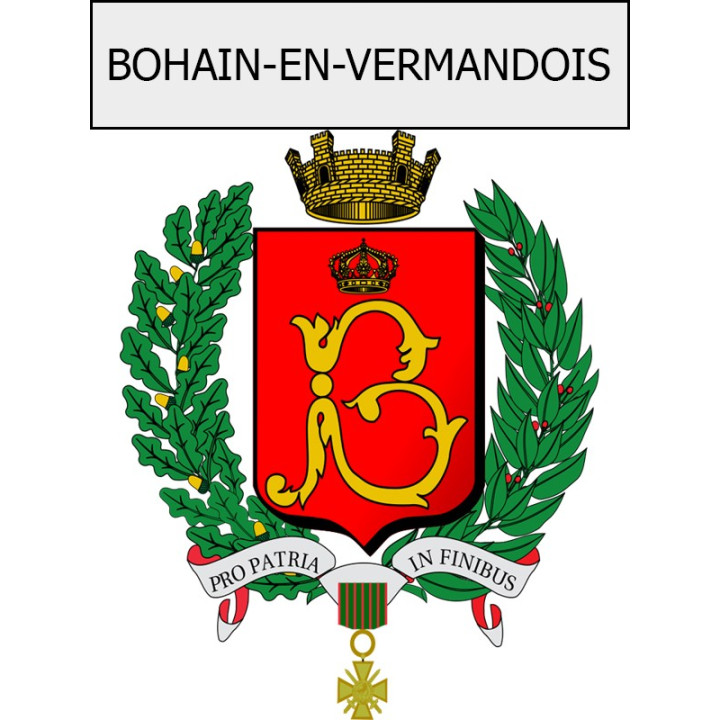 bohain-en-vermandois 03 ville Stickers blason autocollant adhésif