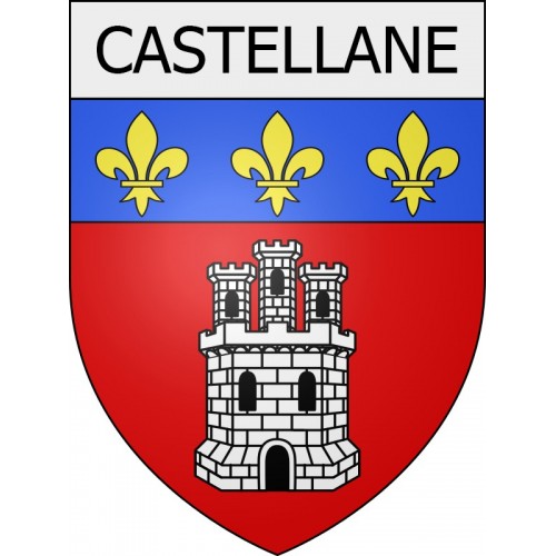 castellane 04 ville Stickers blason autocollant adhésif