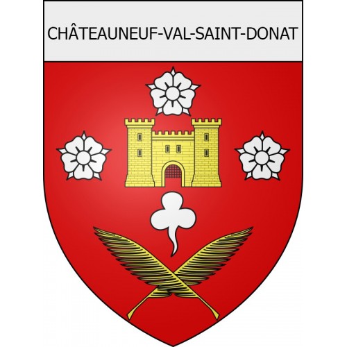 châteauneuf-val-saint-donat 04 ville Stickers blason autocollant adhésif