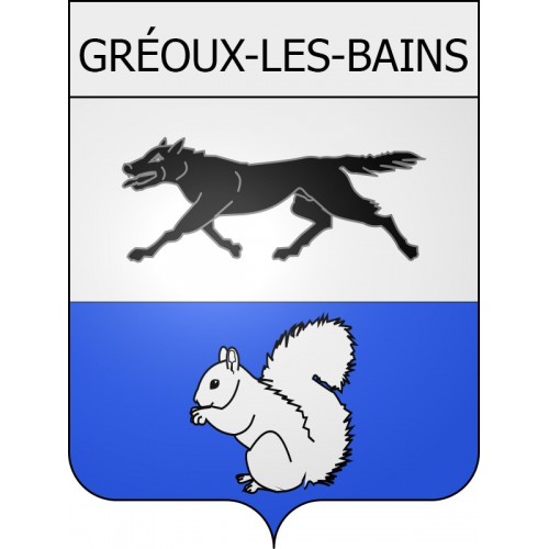 gréoux-les-bains 04 ville Stickers blason autocollant adhésif