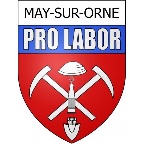 Stickers coat of arms May-sur-Orne adhesive sticker