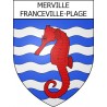 Stickers coat of arms Merville-Franceville-Plage adhesive sticker