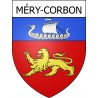 Pegatinas escudo de armas de Méry-Corbon adhesivo de la etiqueta engomada